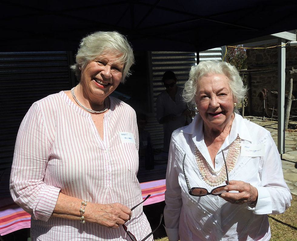 Adrienne Pearse and Pamela McTaggart descendants of Arthur brother of John Ainsworth Horrocks 2018