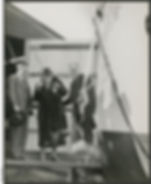 Mrs R.F. Mortlock christens her son's new boat MY 'Martindale' PRG-1445-8-4