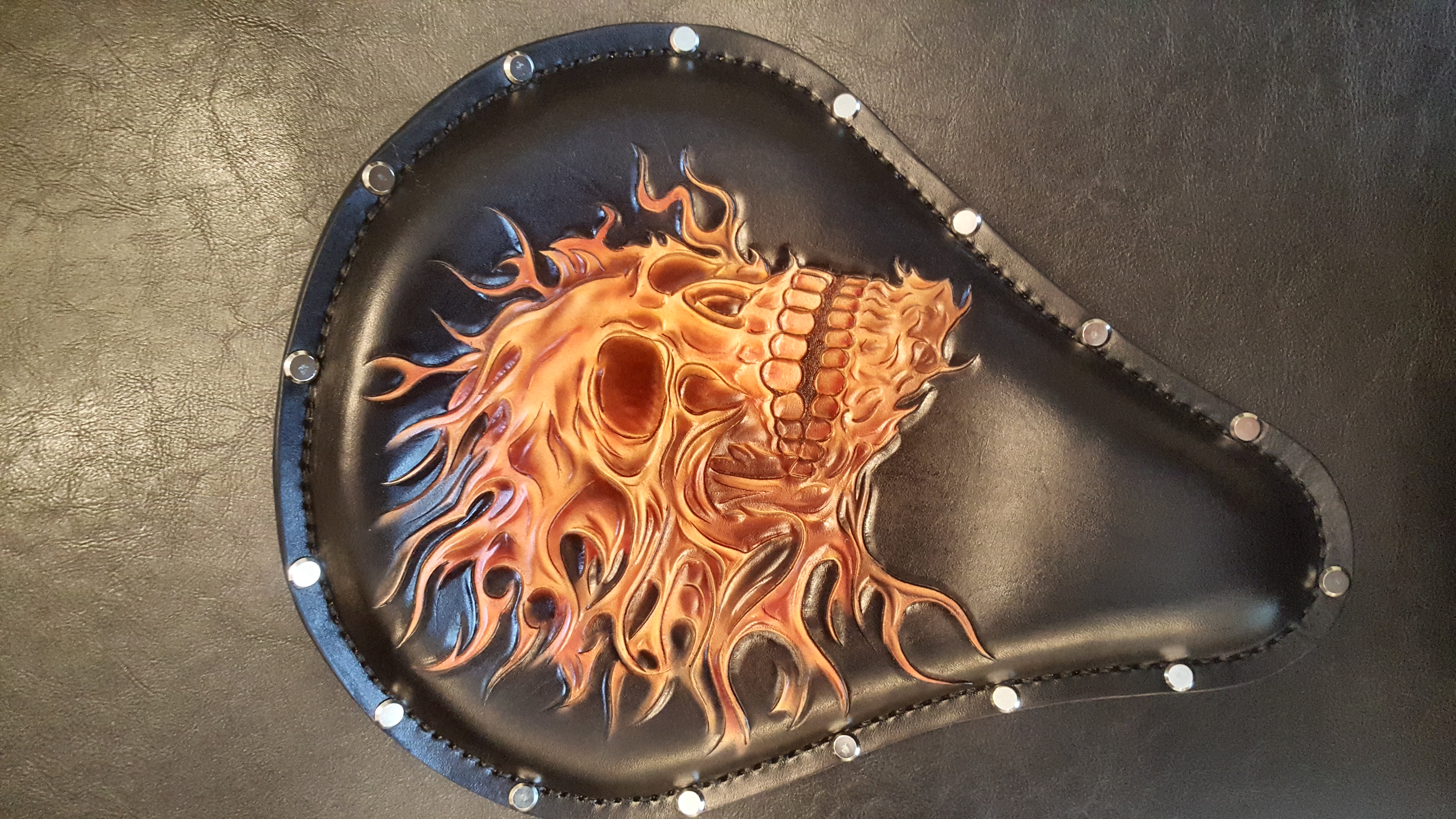 Skull in flames