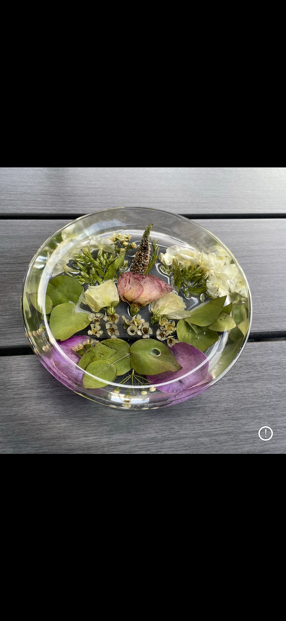 Thumbnail: 16cm large round trinket dish  wedding flowers 