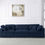 Thumbnail: Navy Blue Fabric Sofa 