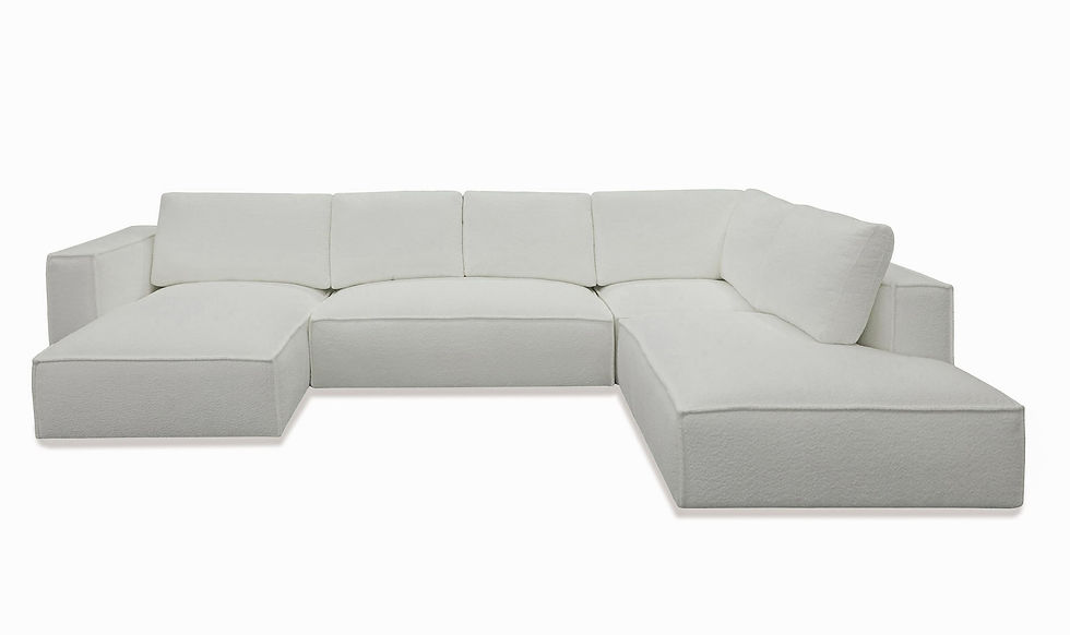 Thumbnail: White Fabric Modular Left Facing 