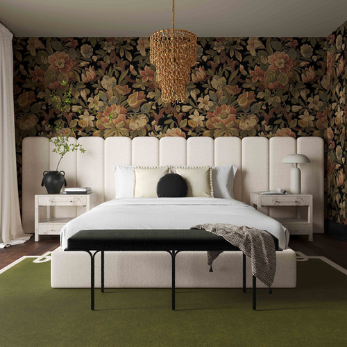 Boucle E King Bed Frame With Wings | Millennial Furniture