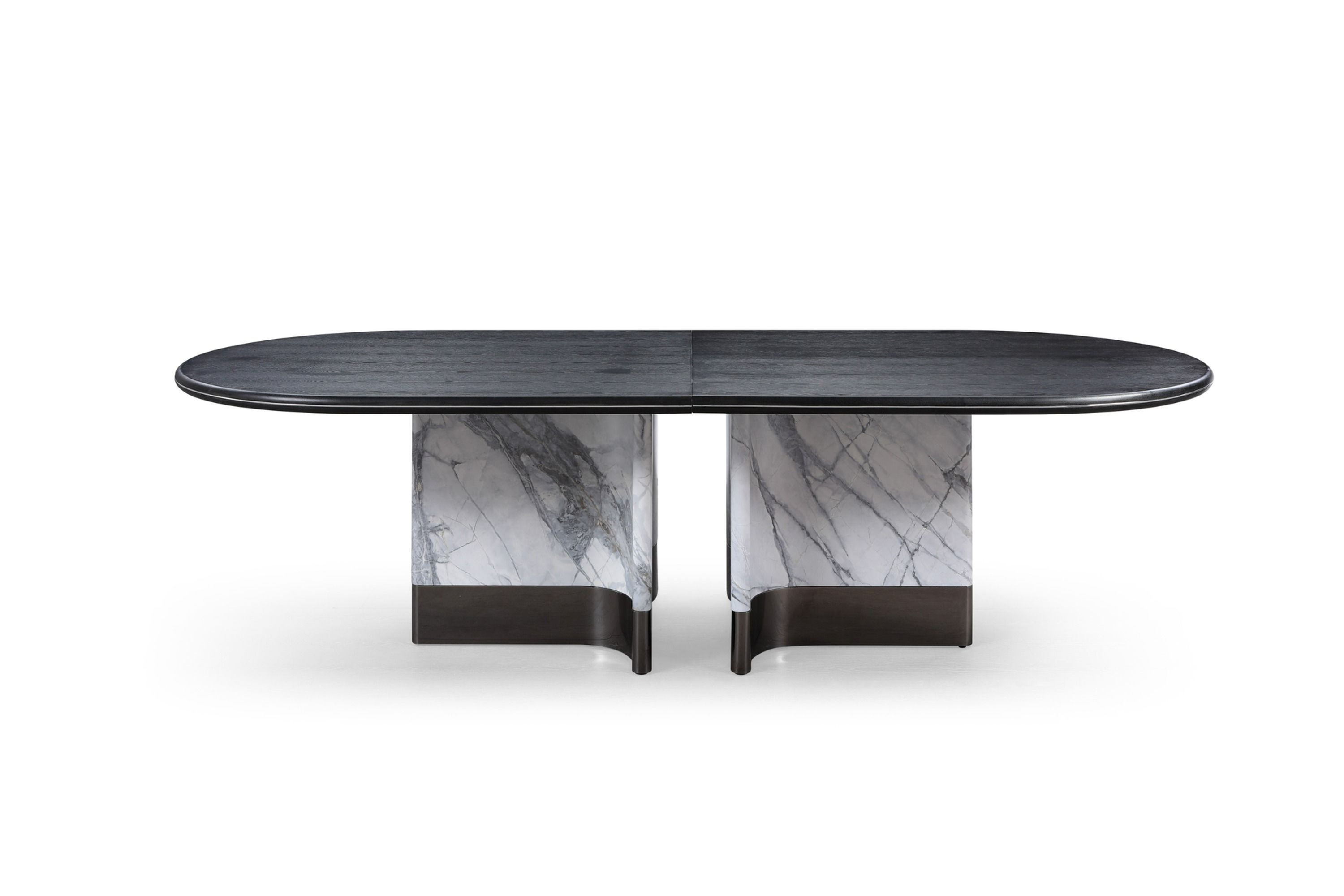  Fax  Marble Oval Dining Table 