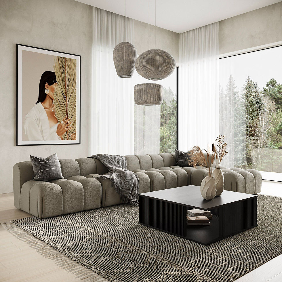 Grey Modular Sectional Sofa