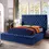 Thumbnail: Blue Velvet Queen Bed Frame 