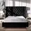 Thumbnail: Black Queen Velvet Bed Frame