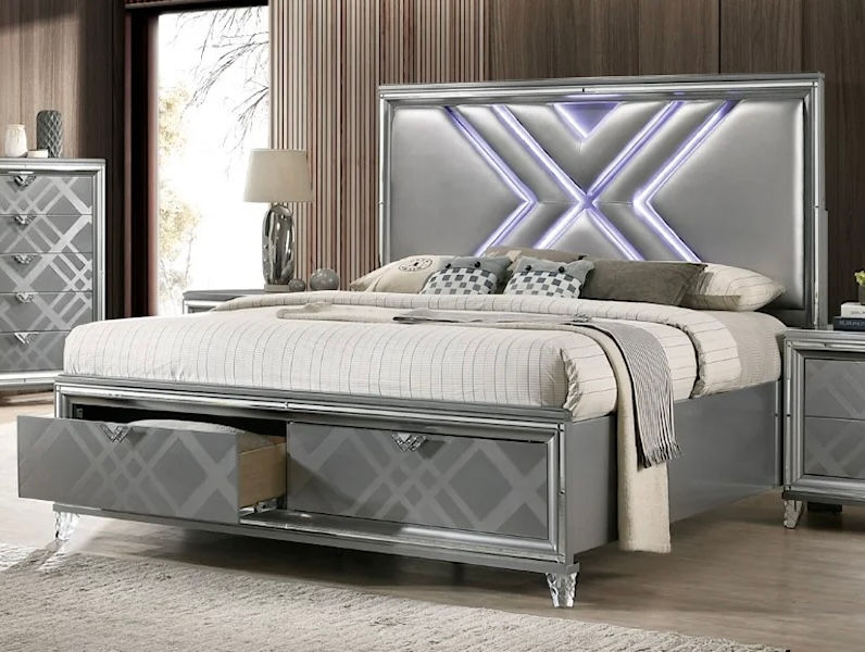 Silver E king Bed Frame 