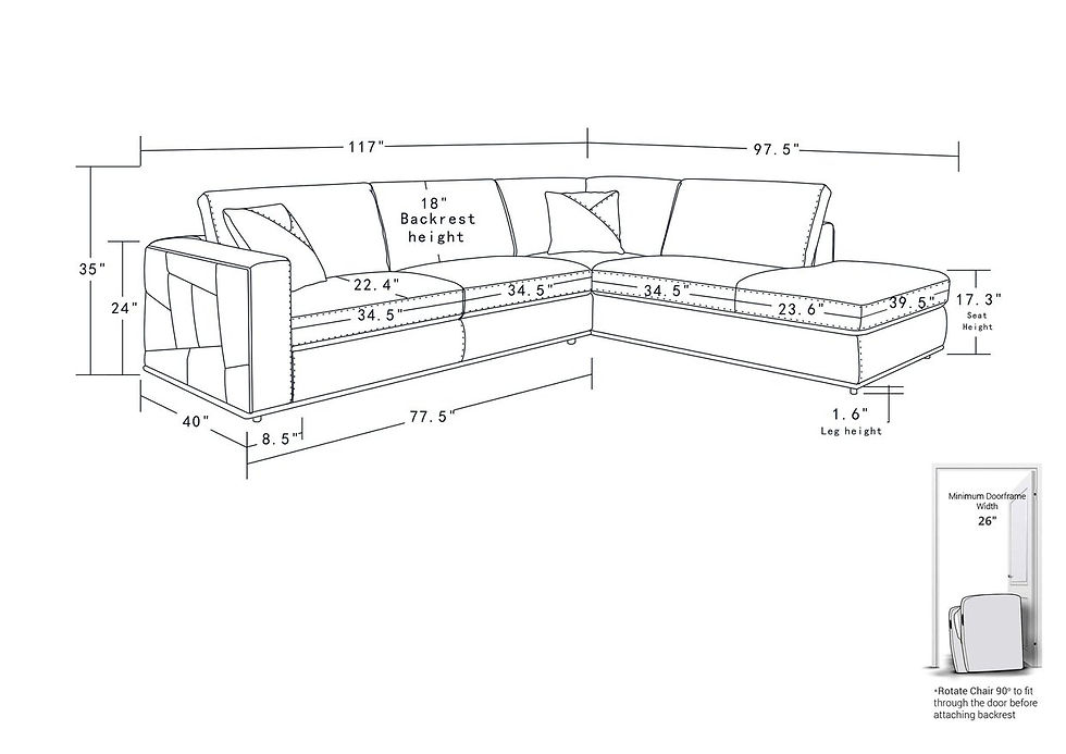 Thumbnail: Italian Dark Grey Leather Sectional 