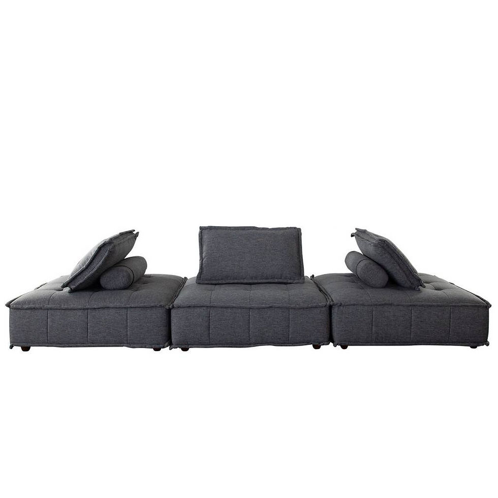 Thumbnail: 3 Pcs Light Sand Or Grey Fabric Modular