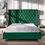 Thumbnail: Green  E king Velvet Bed Frame 