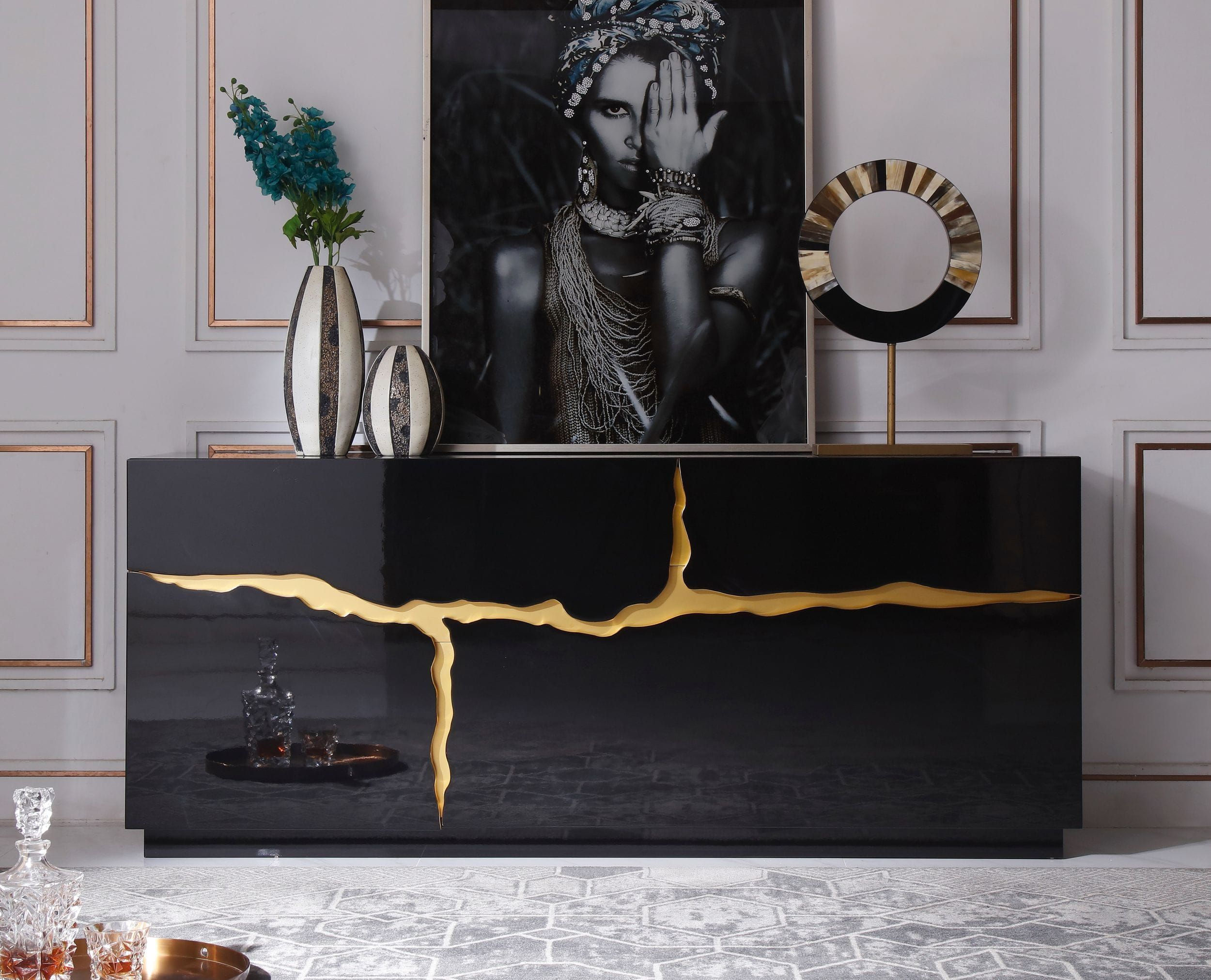 Modern High Gloss Buffet 