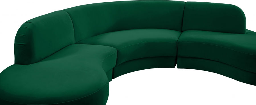 Thumbnail: Green Velvet Sectional 