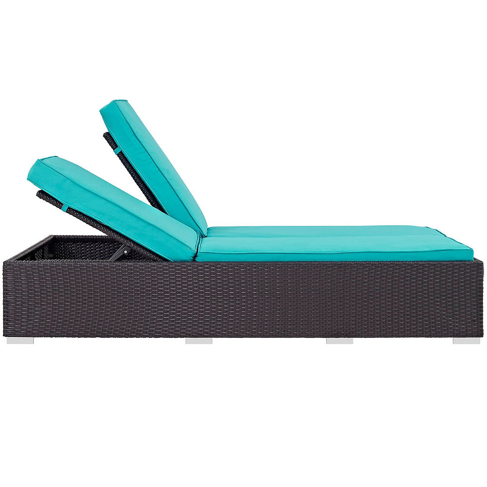 Turquoise Double Outdoor Patio Chaise