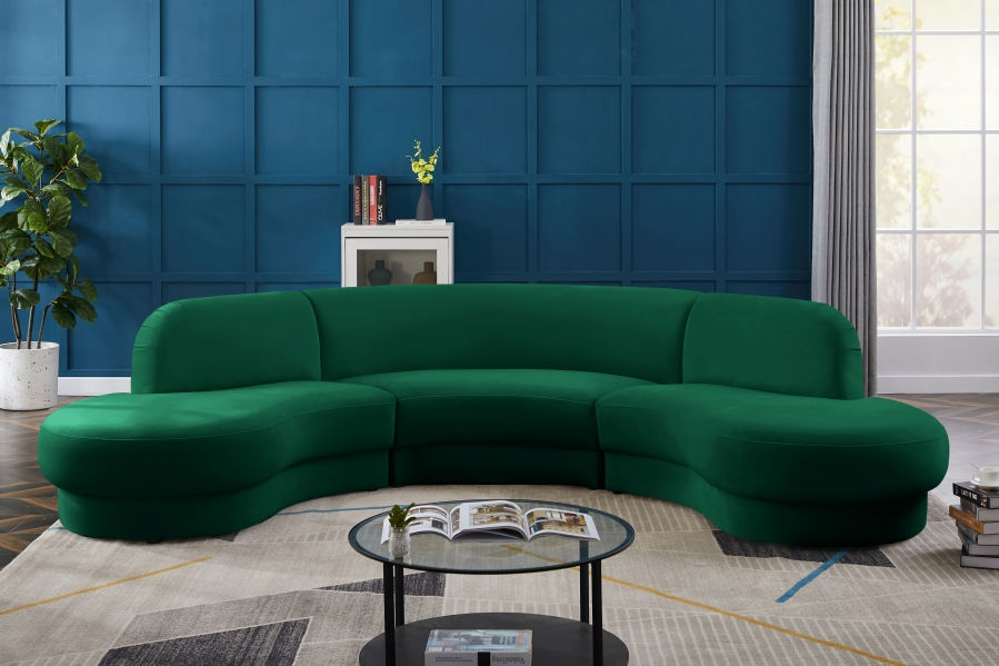 Green Velvet Sectional