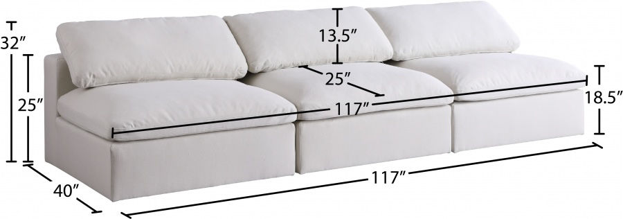 Thumbnail: Cream Fabric Sofa 