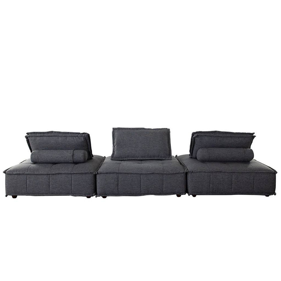 Thumbnail: 3 Pcs Light Sand Or Grey Fabric Modular