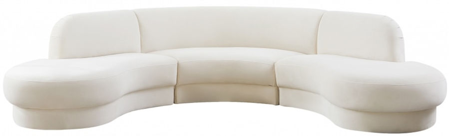 Thumbnail: Cream Velvet Sectional 