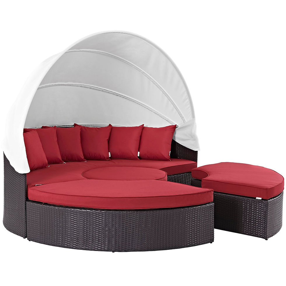 Thumbnail: Red Canopy Outdoor Patio Daybed