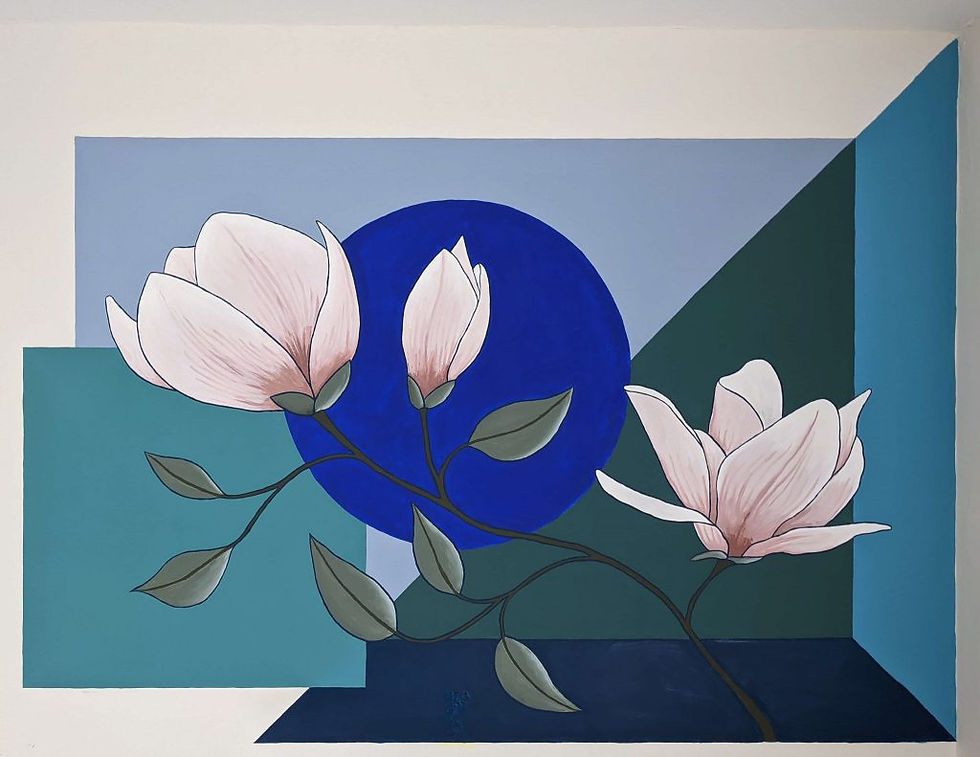 A stunning mural painted using test pots, by our team member Jo - Absolute Project Management