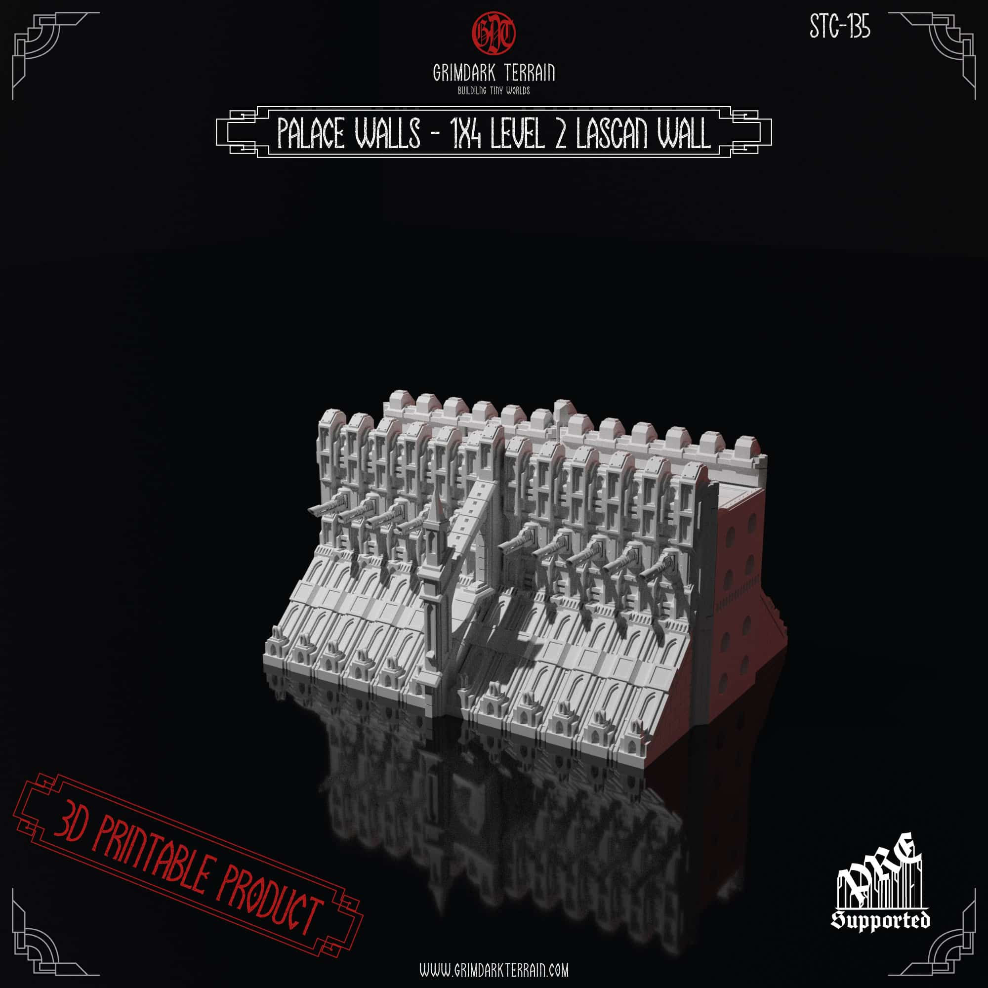 STC-135: Palace Walls - 1x4 Level 2 LasCan Wall