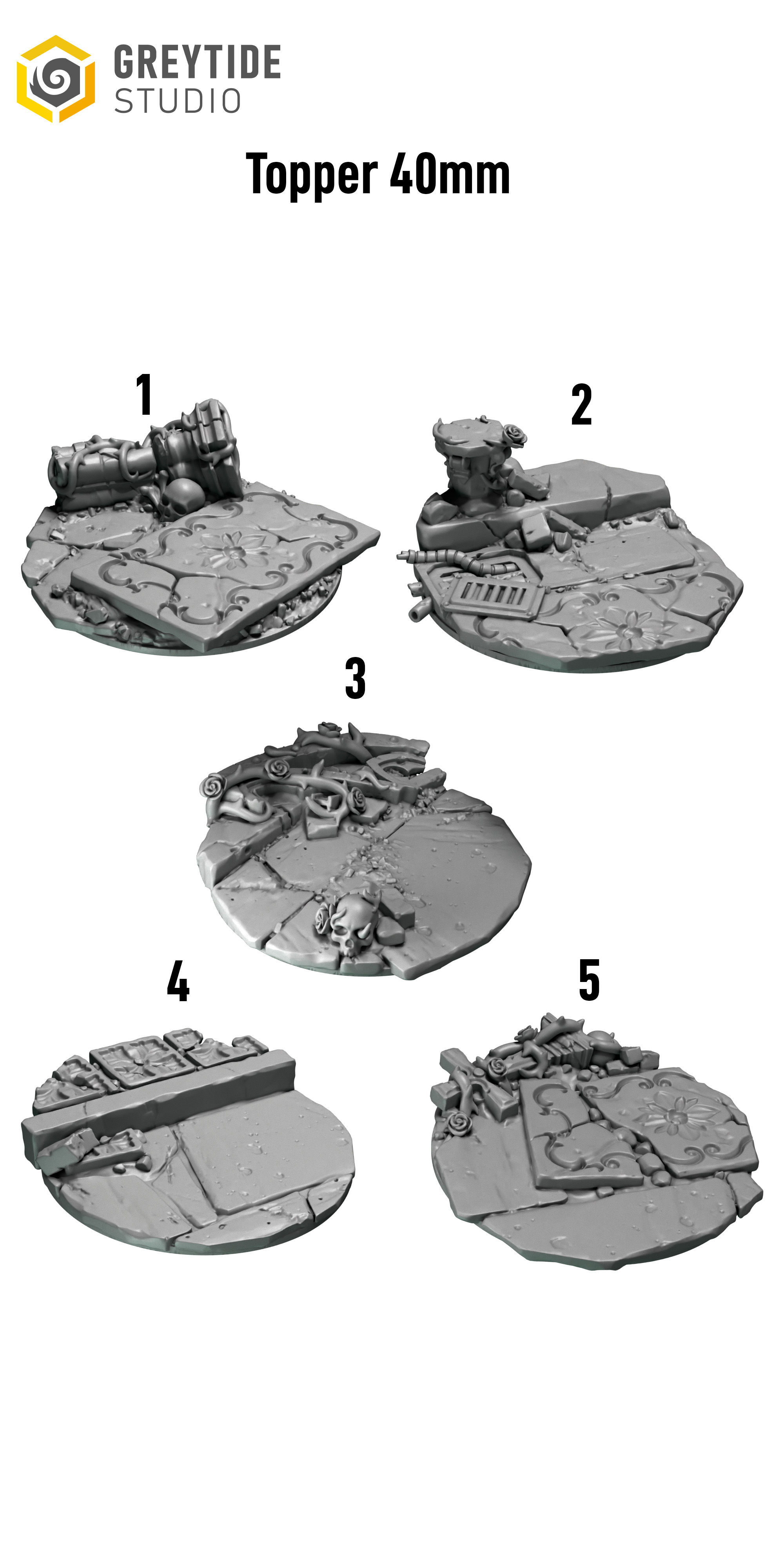 Crimson Lords Base Toppers pack 01 by Grey Tide Studios