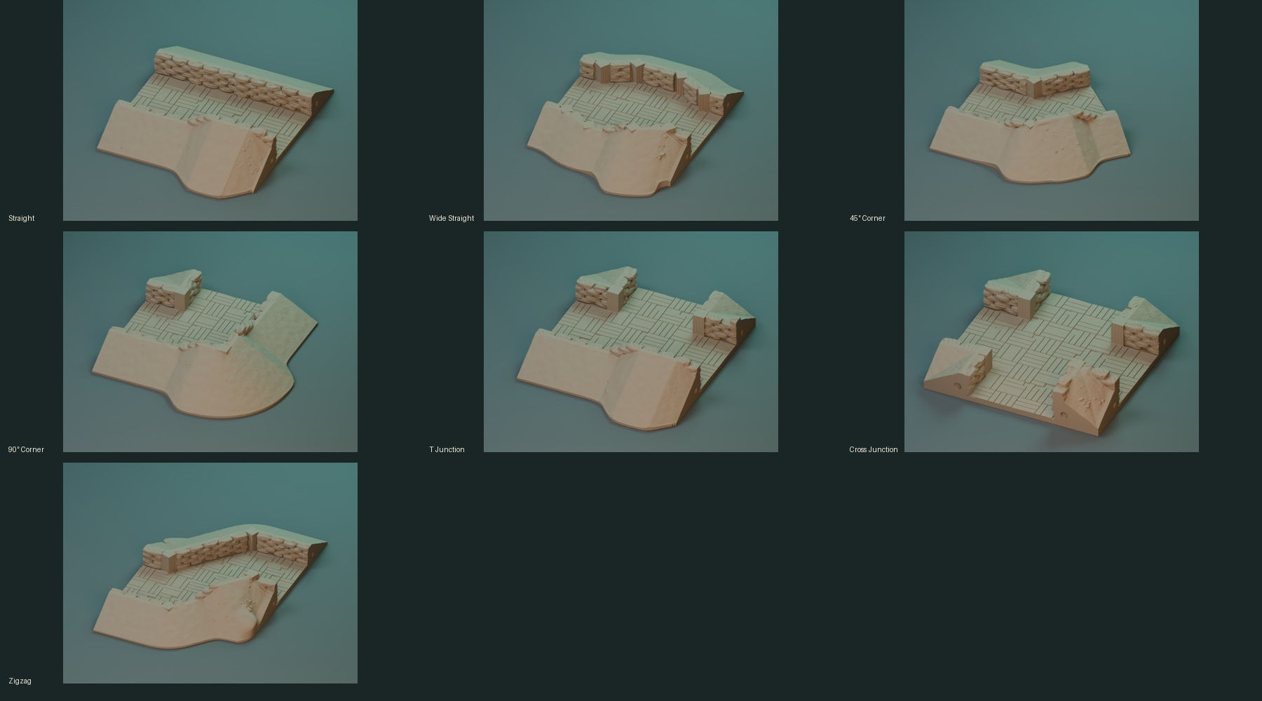 TC-T004 Modular Sandbag Trenches — Printed Terrain