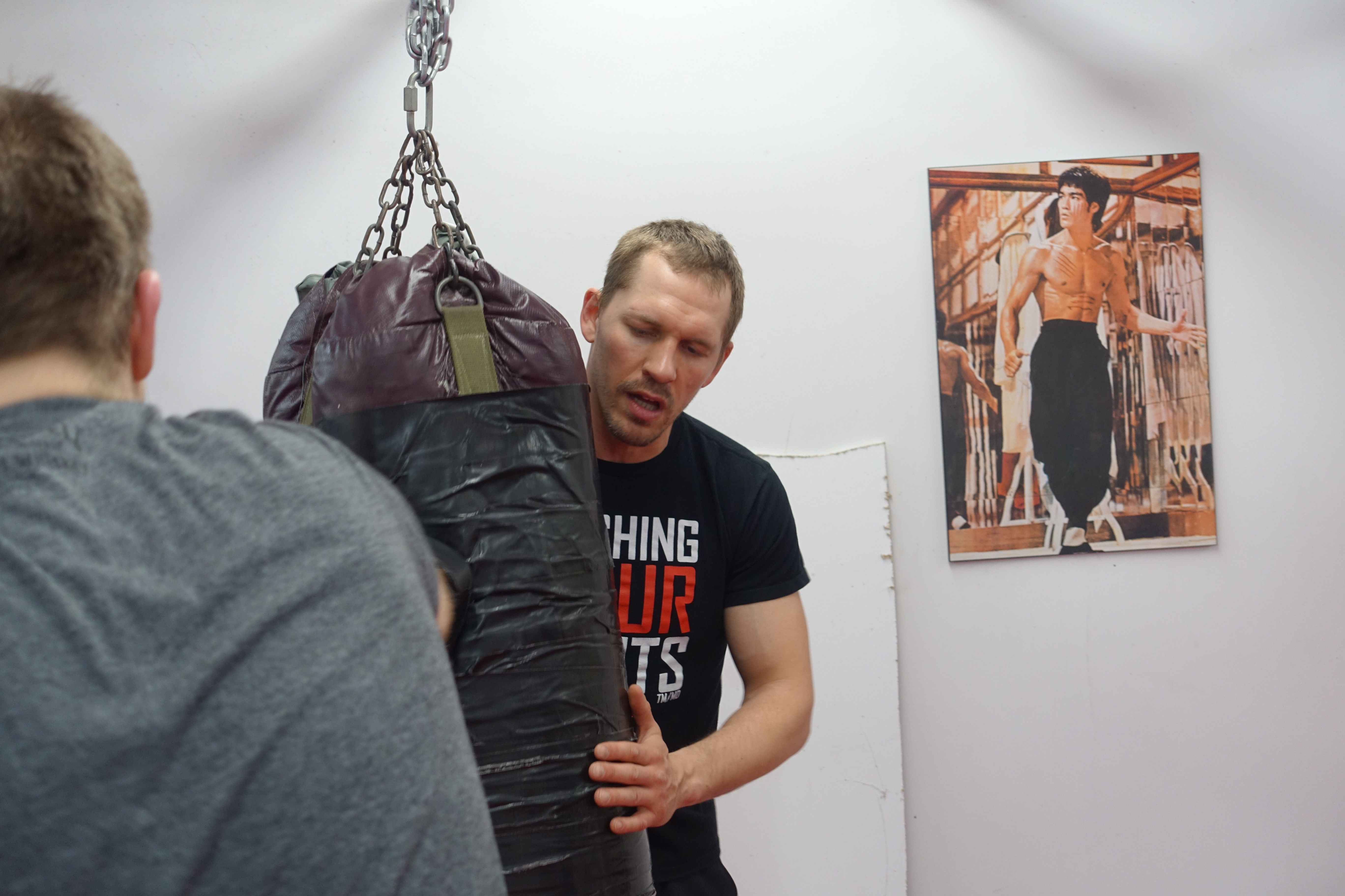 Kevin Bizier entraîneur au sac.