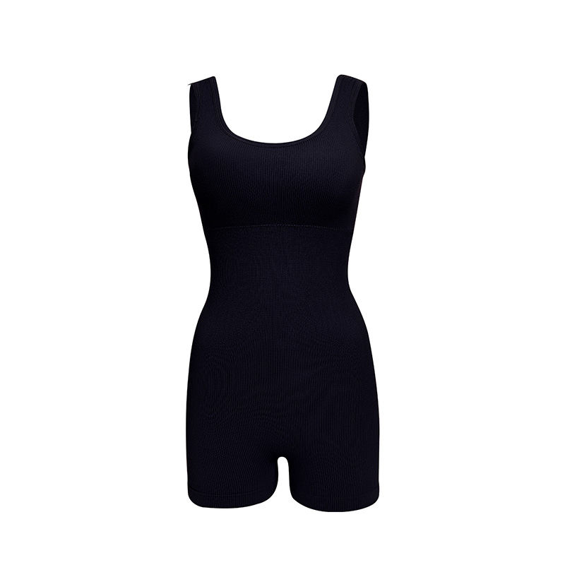 Miniatura: Macacão feminino de yoga com ajuste perfeito, costas abertas e cintura marcada,