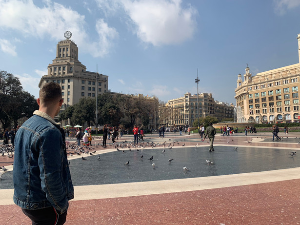 La plaça Catalunya Barcelone 