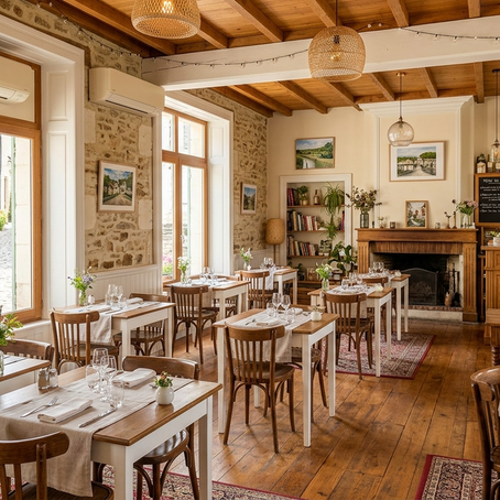 Restaurant Angers vu d'intérieur avec climatisation