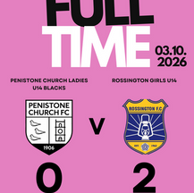 Match Day- Penistone Church Ladies U14s Blacks VS Rossington Girls U14s- Division 3