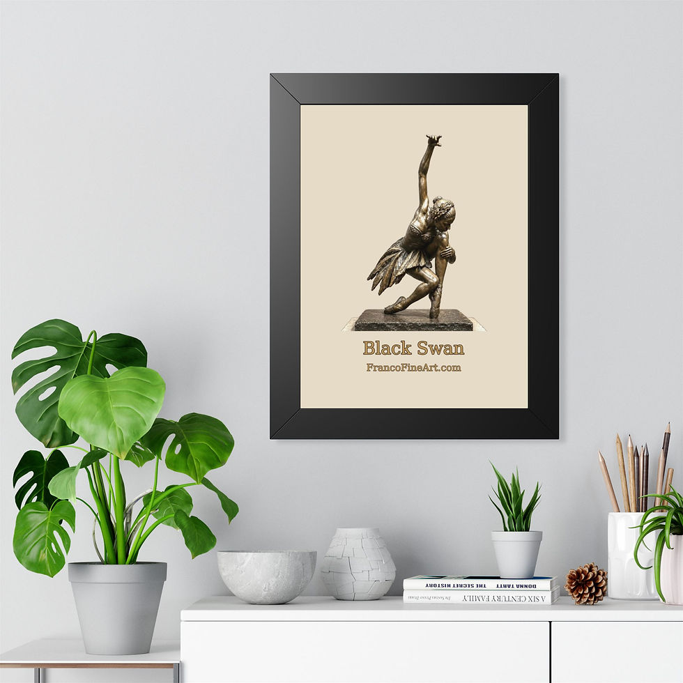 Thumbnail: Black Swan — Framed Sculpture Print