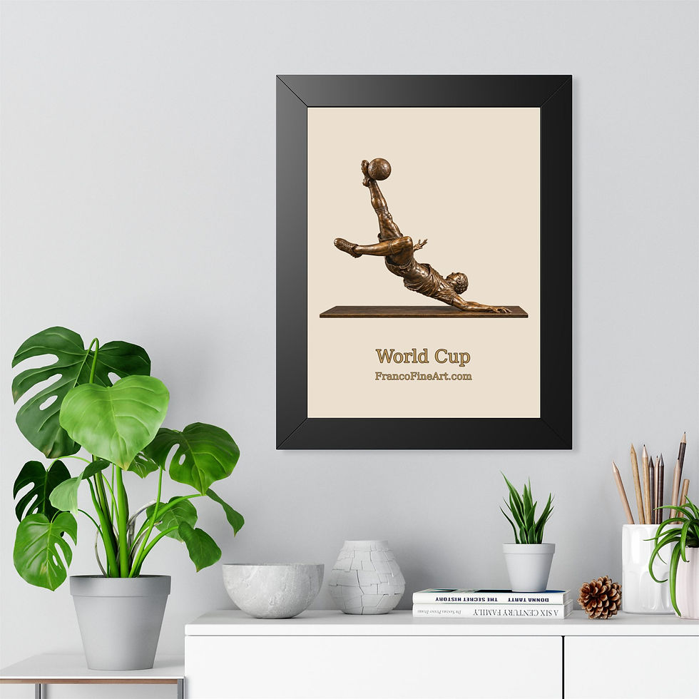 Thumbnail: World Cup Soccer — Framed Sculpture Print