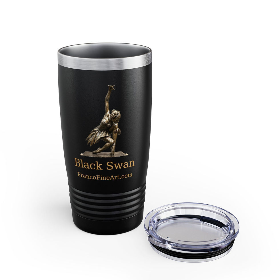 Thumbnail: Black Swan 20oz Ringneck Tumbler – Insulated Travel Cup