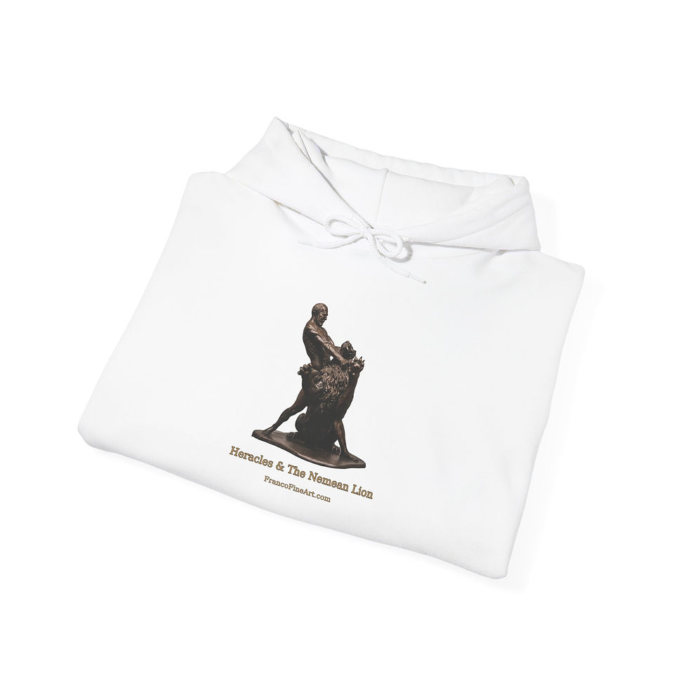 Thumbnail: Heracles & The Nemean Lion - Unisex Hooded Sweatshirt