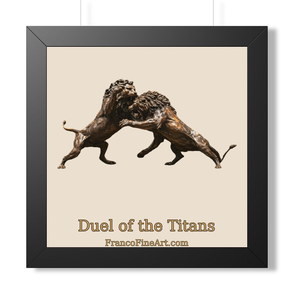 Thumbnail: Duel of The Titans — Framed Sculpture Print