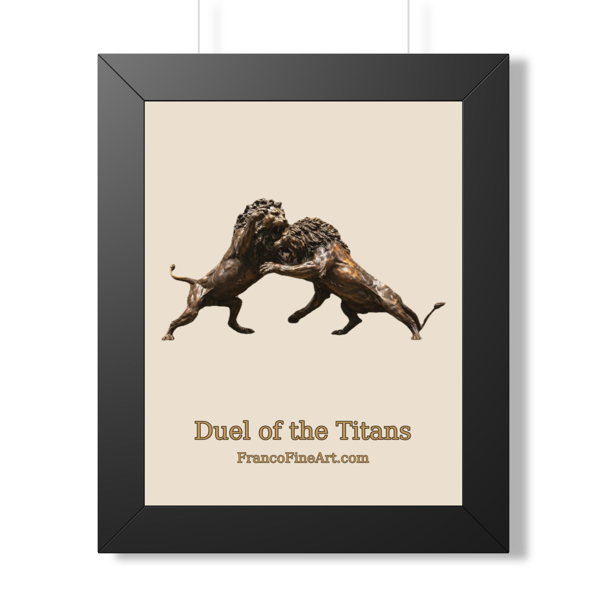 Duel of The Titans — Framed Sculpture Print