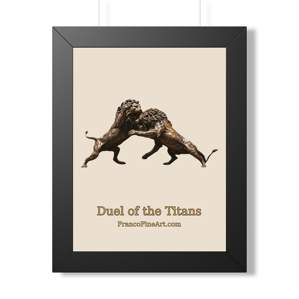 Thumbnail: Duel of The Titans — Framed Sculpture Print
