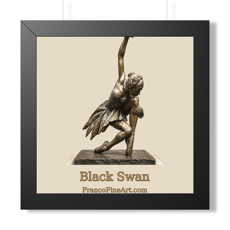 Thumbnail: Black Swan — Framed Sculpture Print