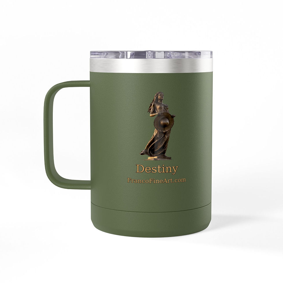 Thumbnail: Destiny Bronze Statue 15oz Coffee Tumbler Mug