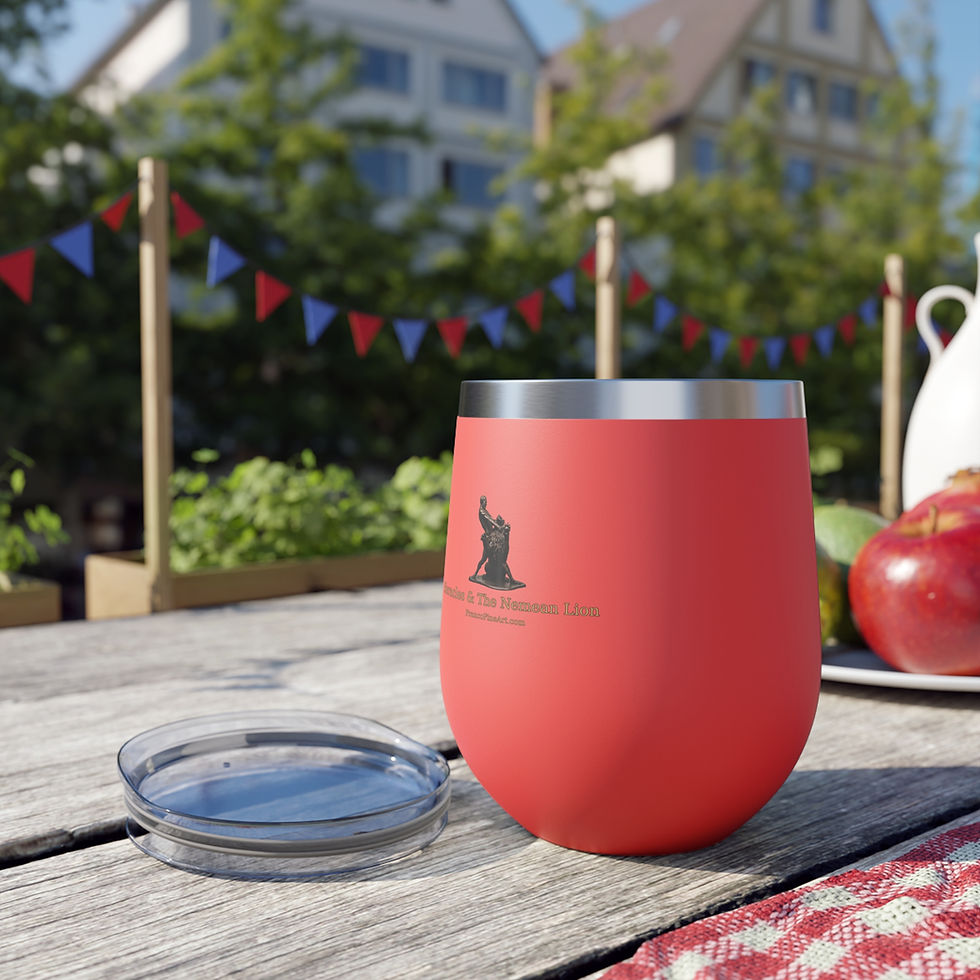 Thumbnail: Heracles & The Nemean Lion 12oz Insulated Wine Tumbler