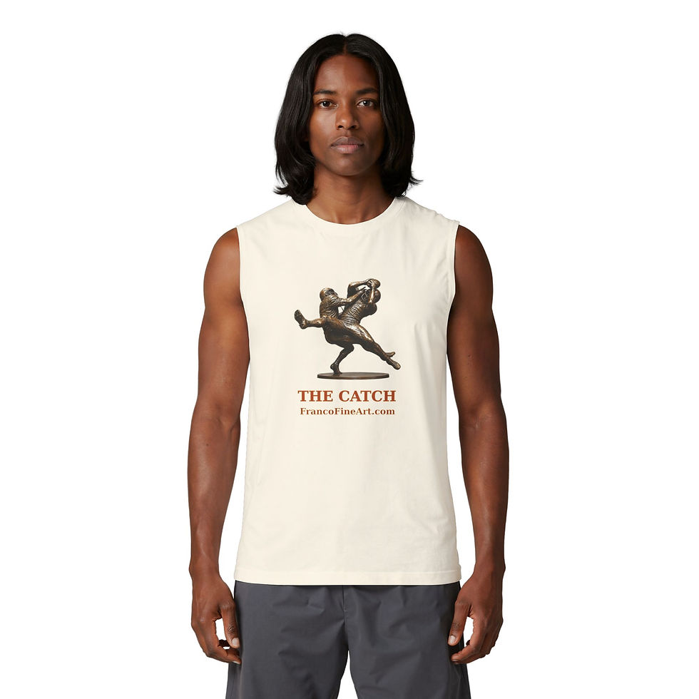 Thumbnail: The Catch Muscle Tank — Bronze Sculpture Art Tank Top