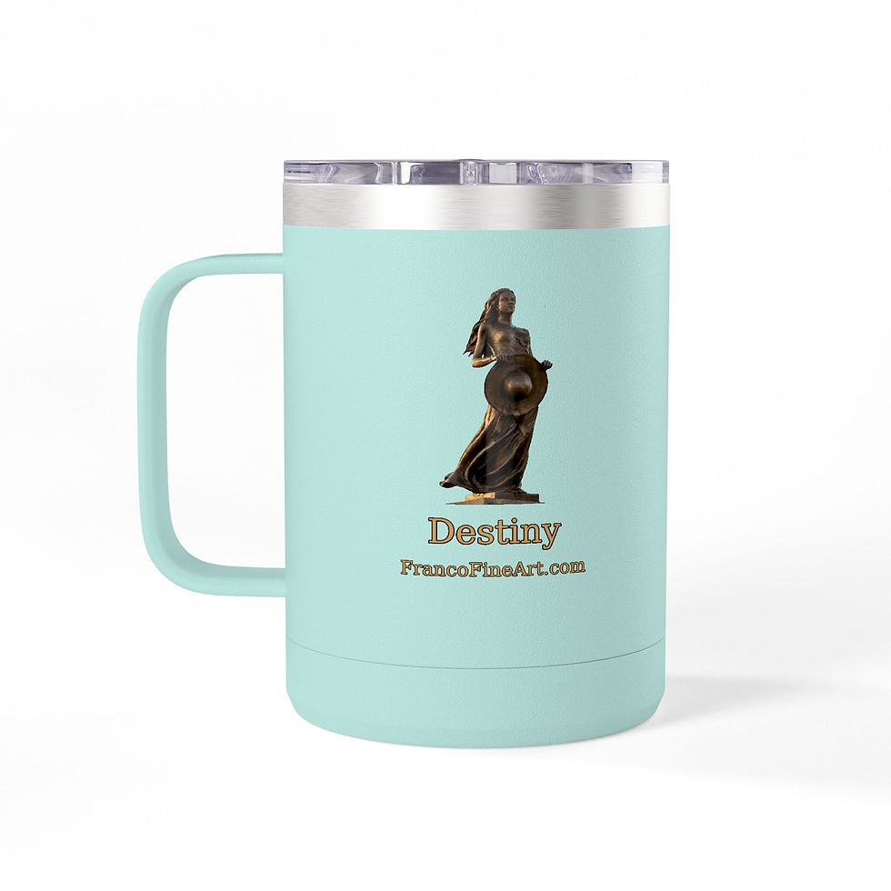 Thumbnail: Destiny Bronze Statue 15oz Coffee Tumbler Mug
