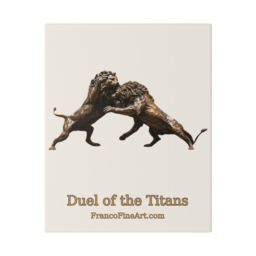 Thumbnail: Duel of the Titans Canvas Art