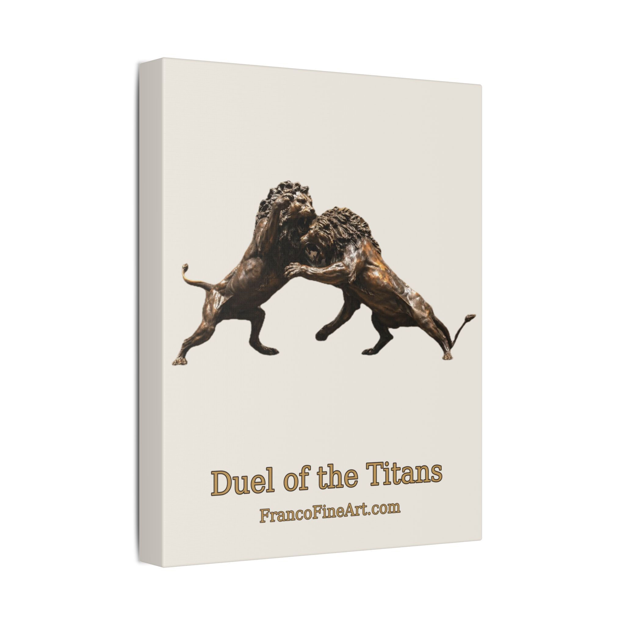 Duel of the Titans Canvas Art
