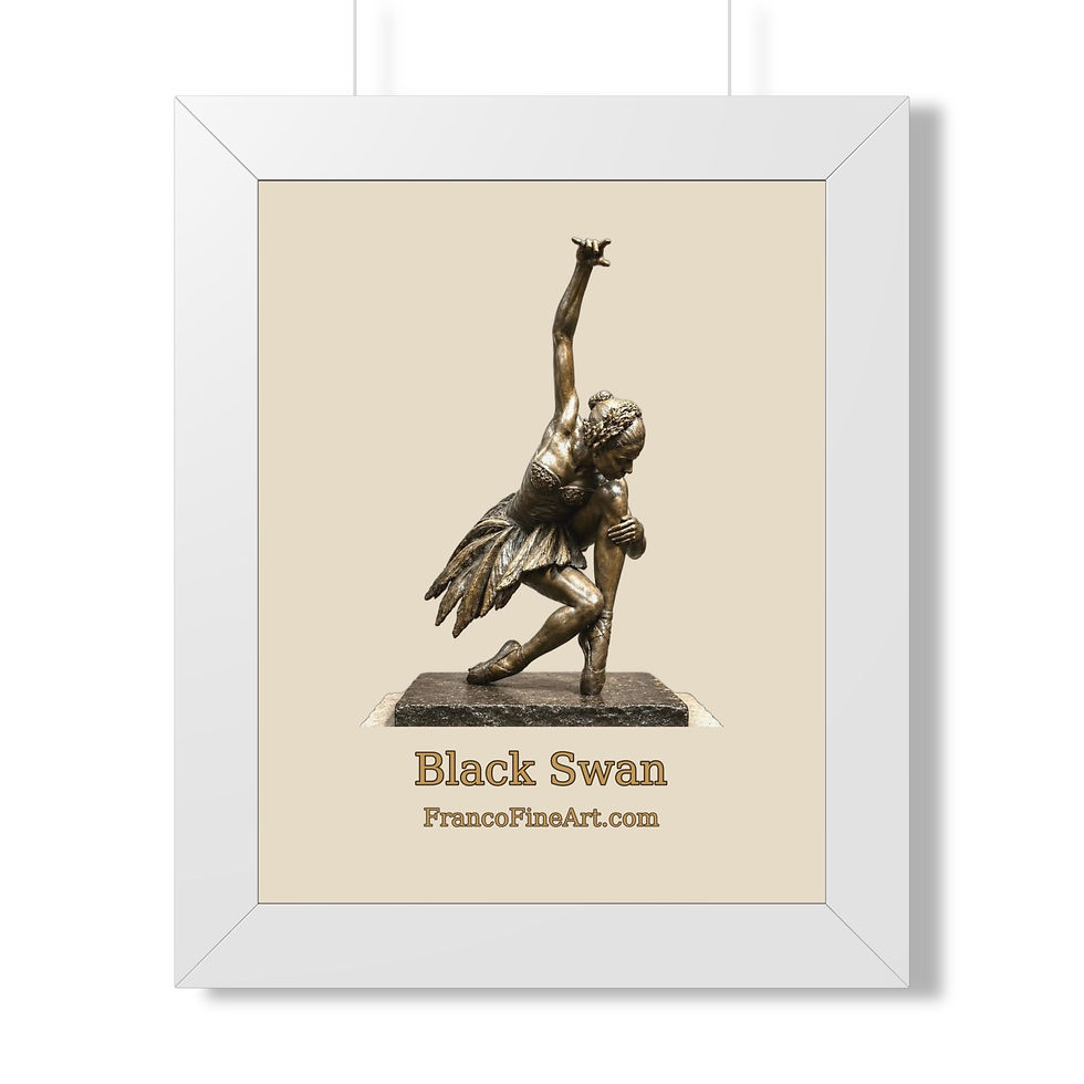 Thumbnail: Black Swan — Framed Sculpture Print