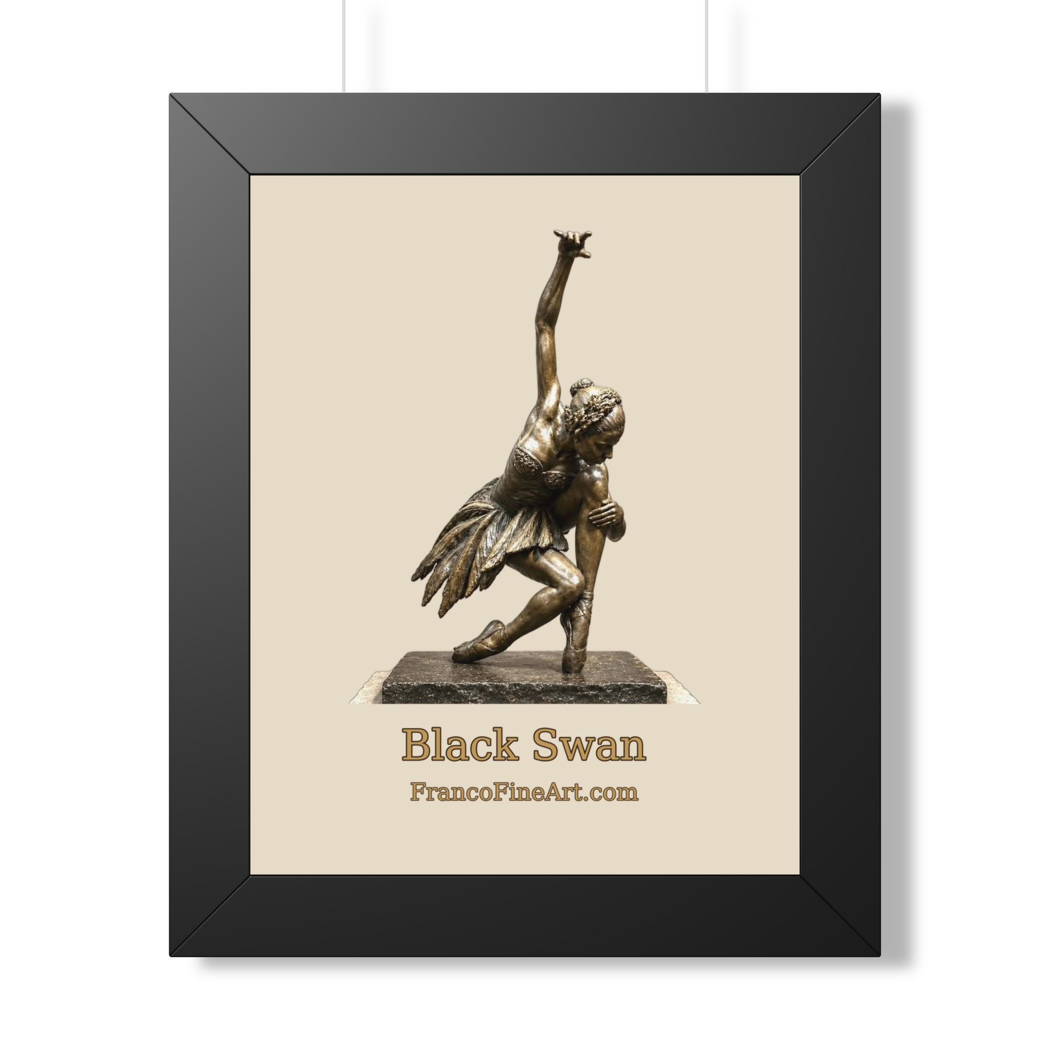 Black Swan — Framed Sculpture Print