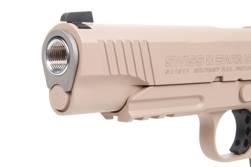 Miniaturbild: Swiss Arms P1911 Tan 4,5mm BB - Druckluft Co2 BlowBack