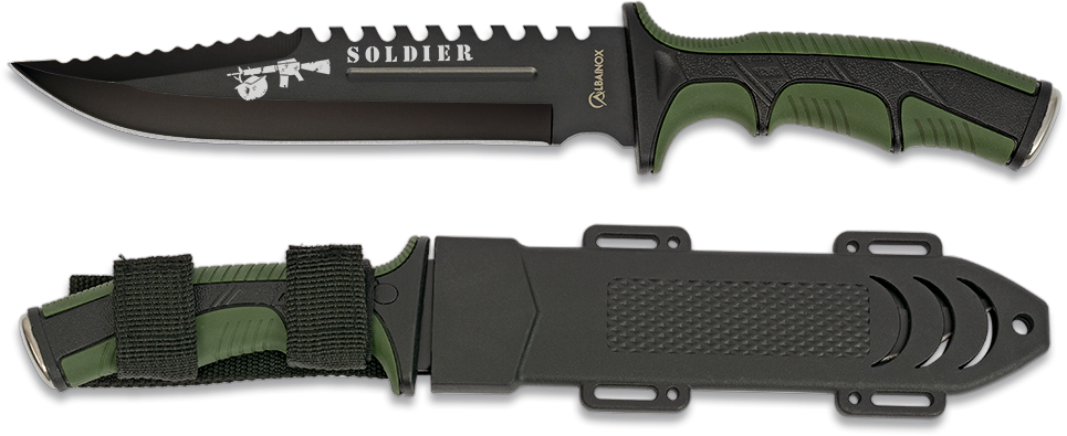 Tactical knife ALBAINOX SOLDIER green